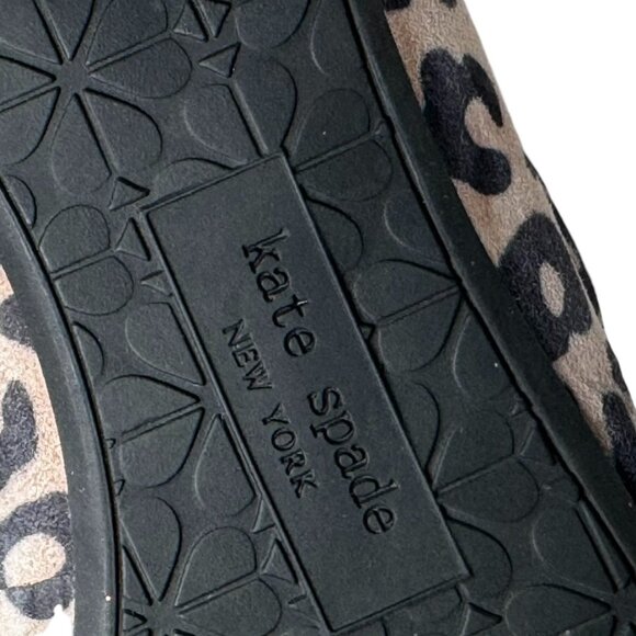 Kate Spade Keaton Ballet Flats Animal Print Leather Suede Leopard  8B - Picture 7 of 7